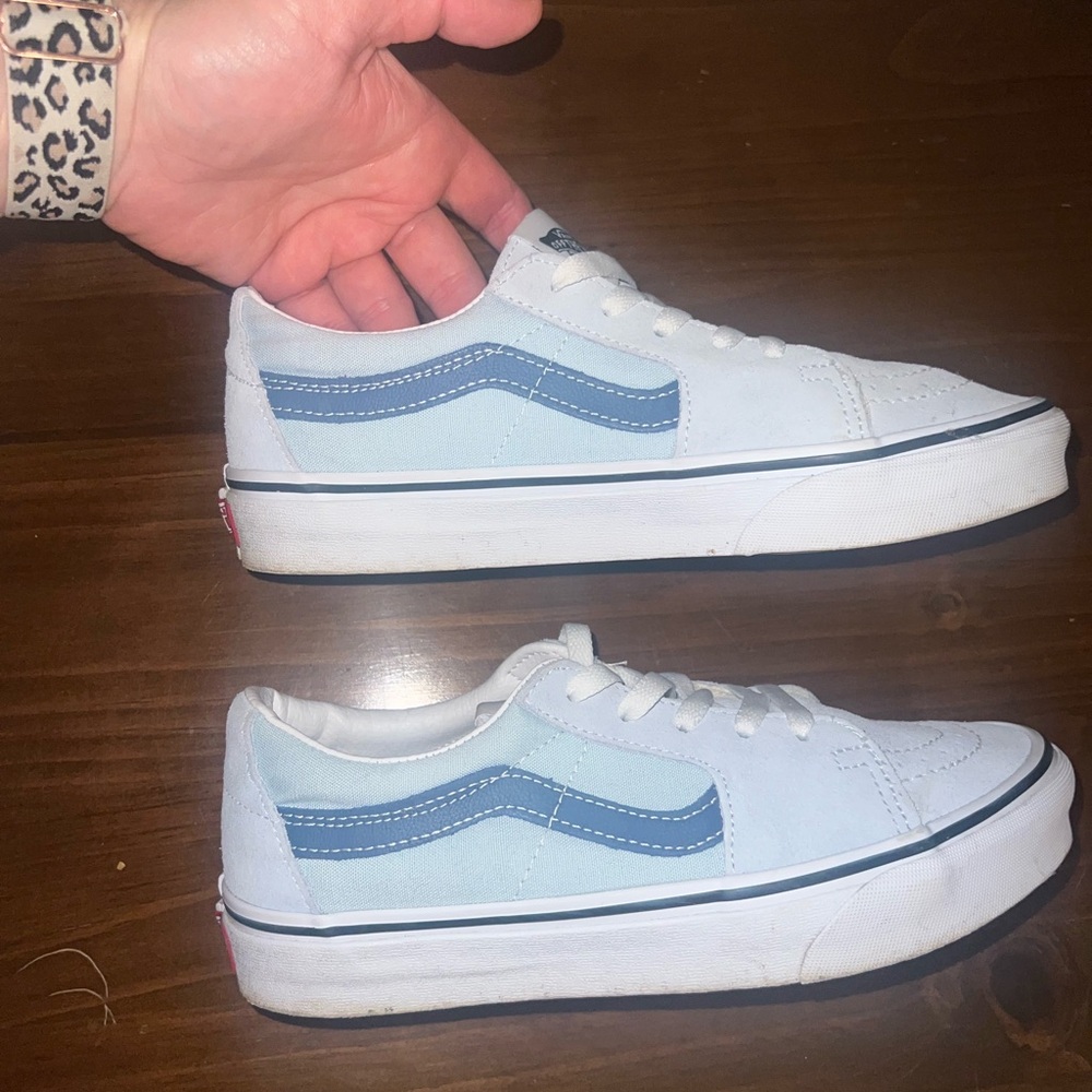 Vans Classic Pale Blue and Navy Sneakers women’s